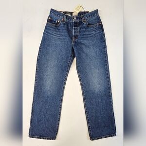 Levis 501 Jeans Mens 27x 30 Original Straight Leg Button Fly Med Wash Casual NWT